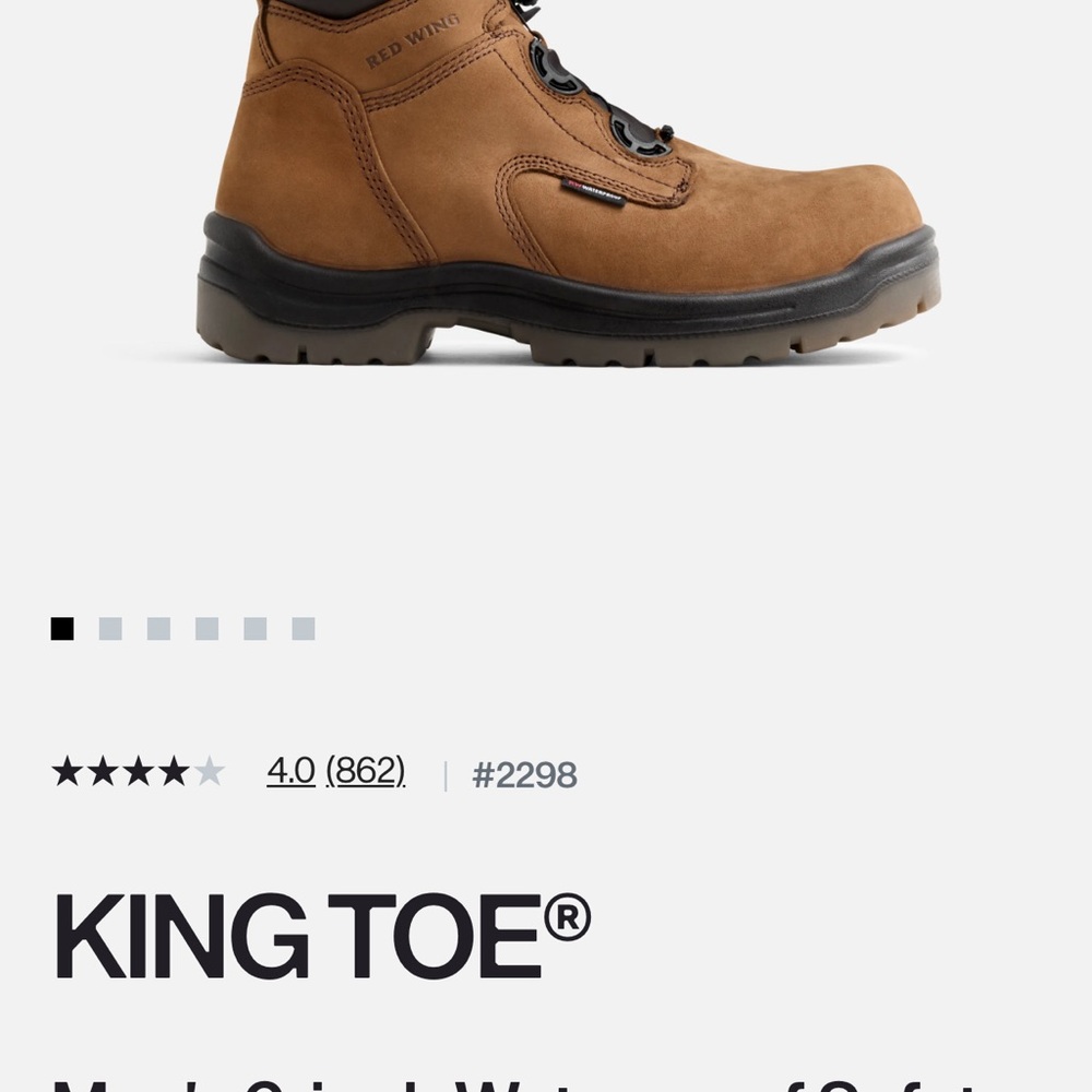 Men's Brown Safety Toe Work Boots